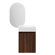 Panama 400mm Walnut Vanity & LED Mirror Package
